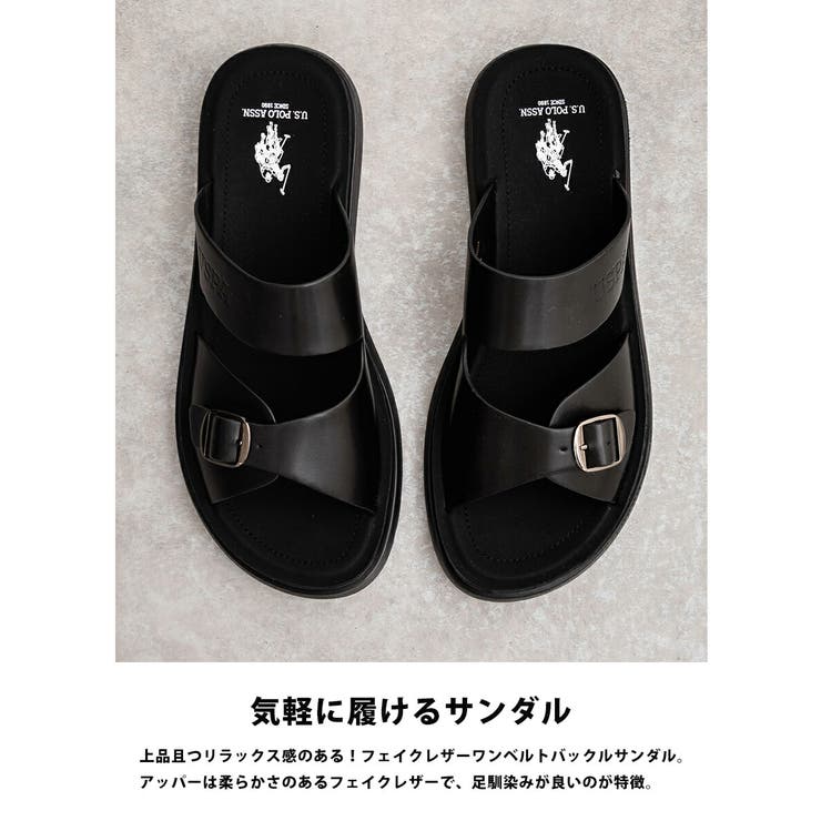 ユーエスポロアッスン バックルサンダル フェイクレザー | Rocky Monroe | 詳細画像15 