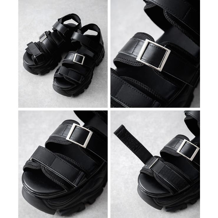 ストラップサンダル 9cmハイソール フェイクレザー | Rocky Monroe | 詳細画像16 