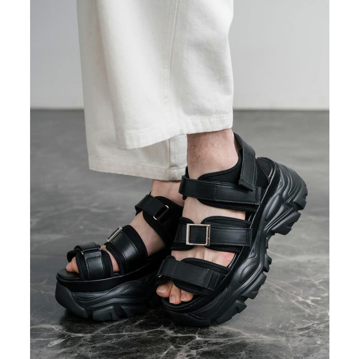 ストラップサンダル 9cmハイソール フェイクレザー | Rocky Monroe | 詳細画像2 