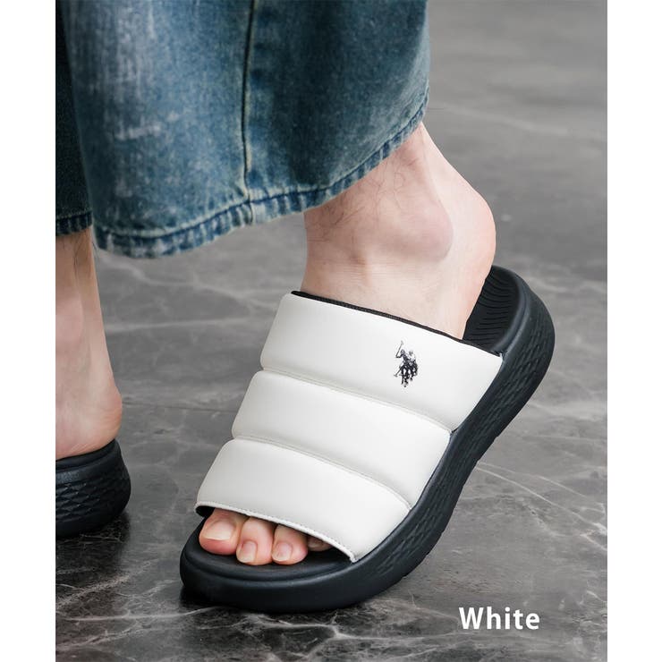 ホワイト | USPOLOASSN スライドサンダル 厚底 | Rocky Monroe