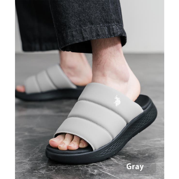 グレー | USPOLOASSN スライドサンダル 厚底 | Rocky Monroe