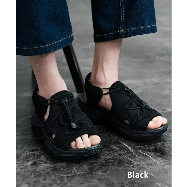 ブラック | GERRY スニーカーサンダル 厚底 | Rocky Monroe