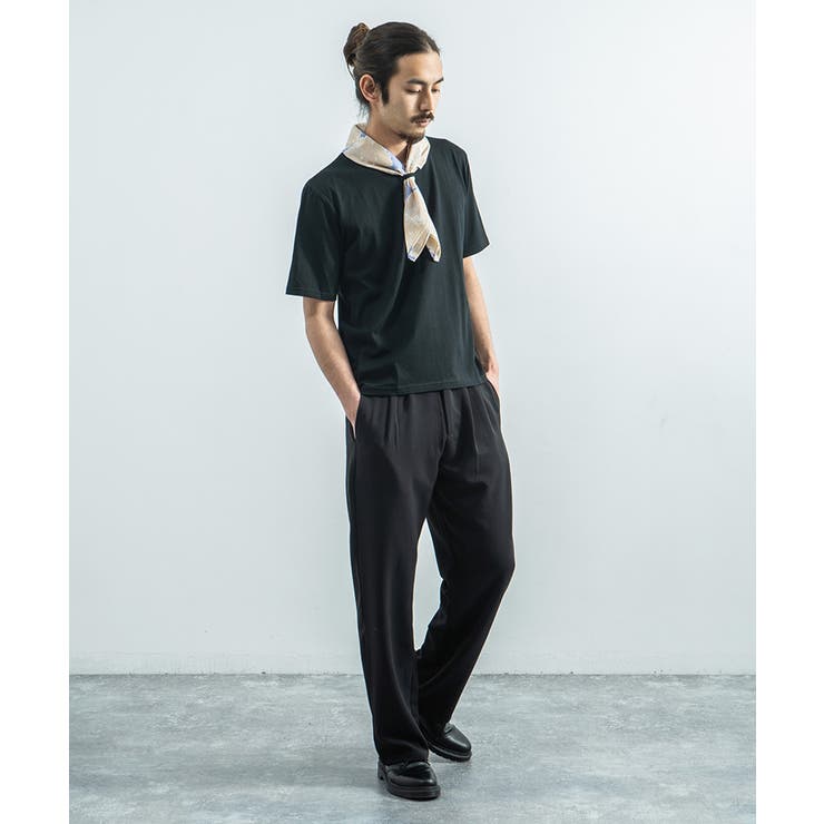 LISS/リス】日本製/国産ネックアクセントTシャツ[品番：OE000004823 