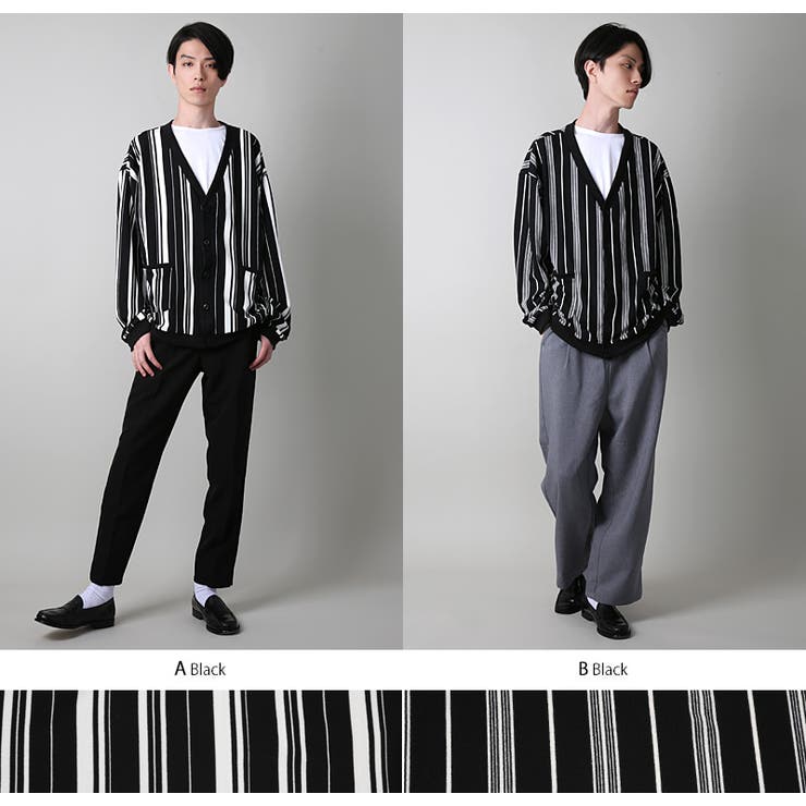 新品未使用　Russeluno タグ付きストライプカーディガン カーディガン メンズ ストライプ[品番：OE000005232]｜Rocky Monroe