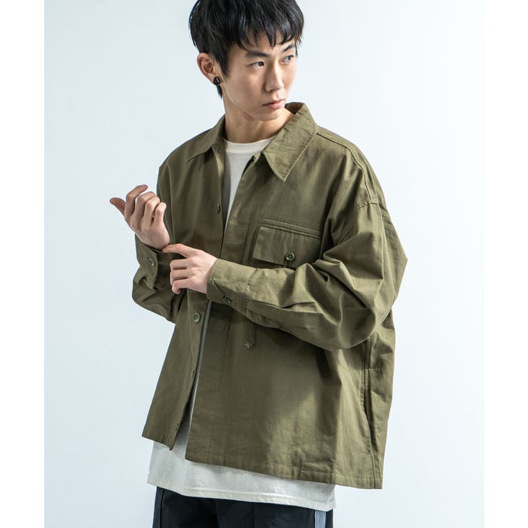 DRAKE'S コットン　カバーオール　シャツジャケット　カーキ DRAKE'S コットン カバーオール シャツジャケット カーキ - メルカリ