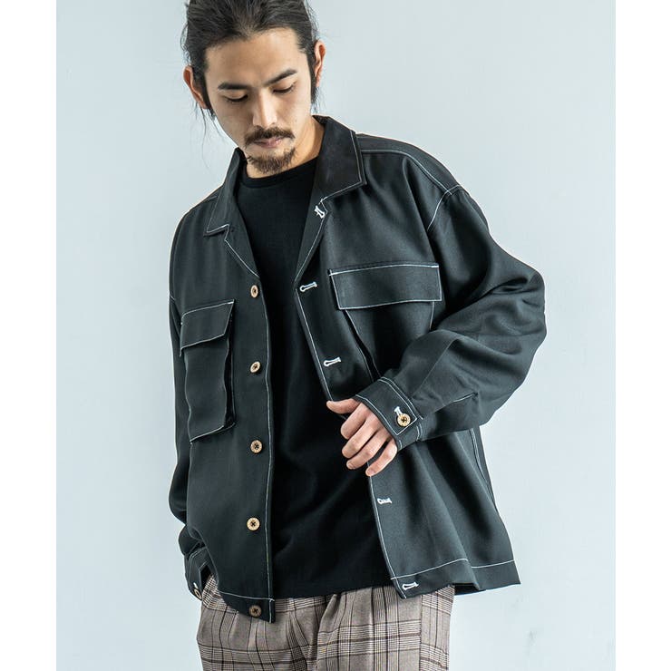 ワークジャケット 開襟シャツ メンズ[品番：OE000005615]｜Rocky