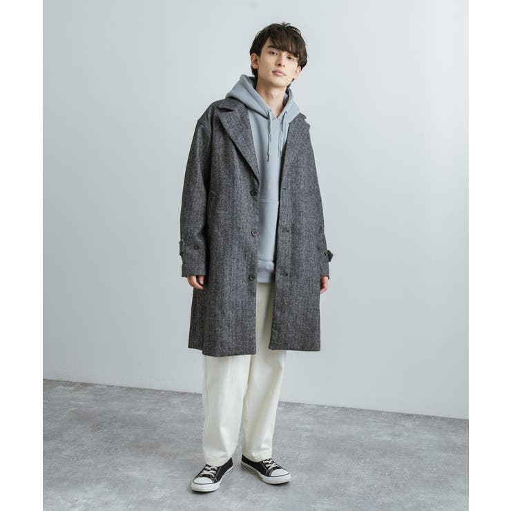 OLD LOEWE ショート丈　チェスターコート　40 小さいサイズ】ウールモッサ ロングチェスターコート(チェスター