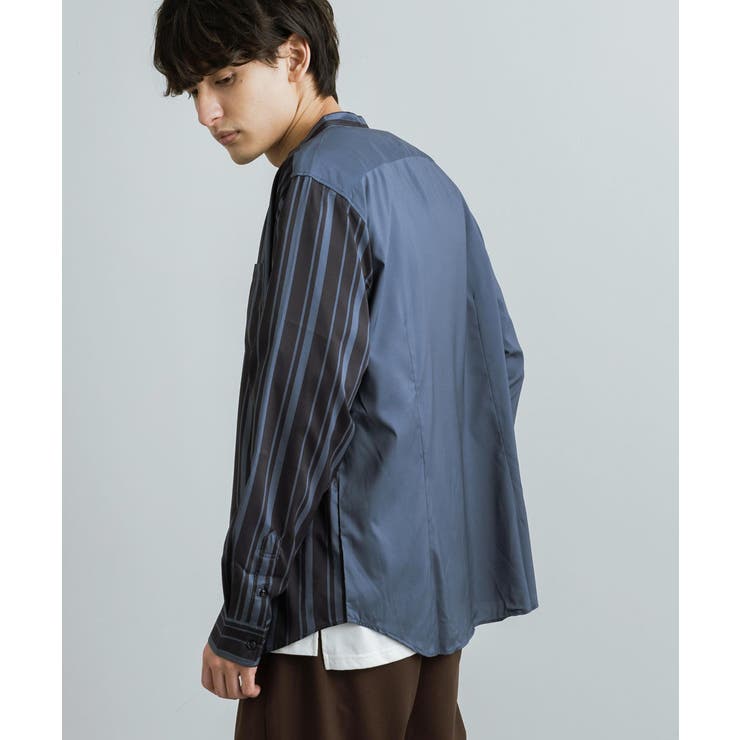 バンドカラーシャツ メンズ レディース[品番：OE000006284