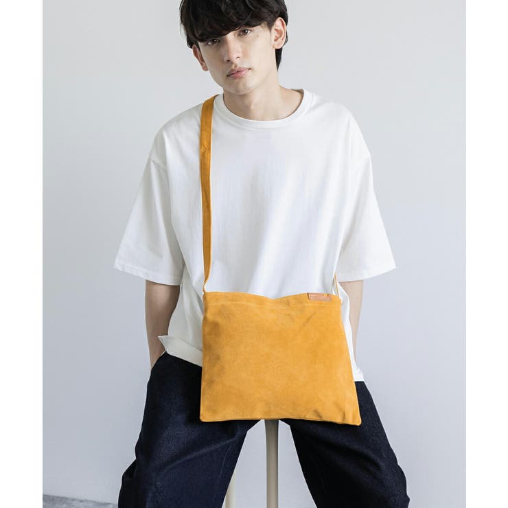 メタリックグレー レザー 豚革ショルダーバッグKENJI IKEDA