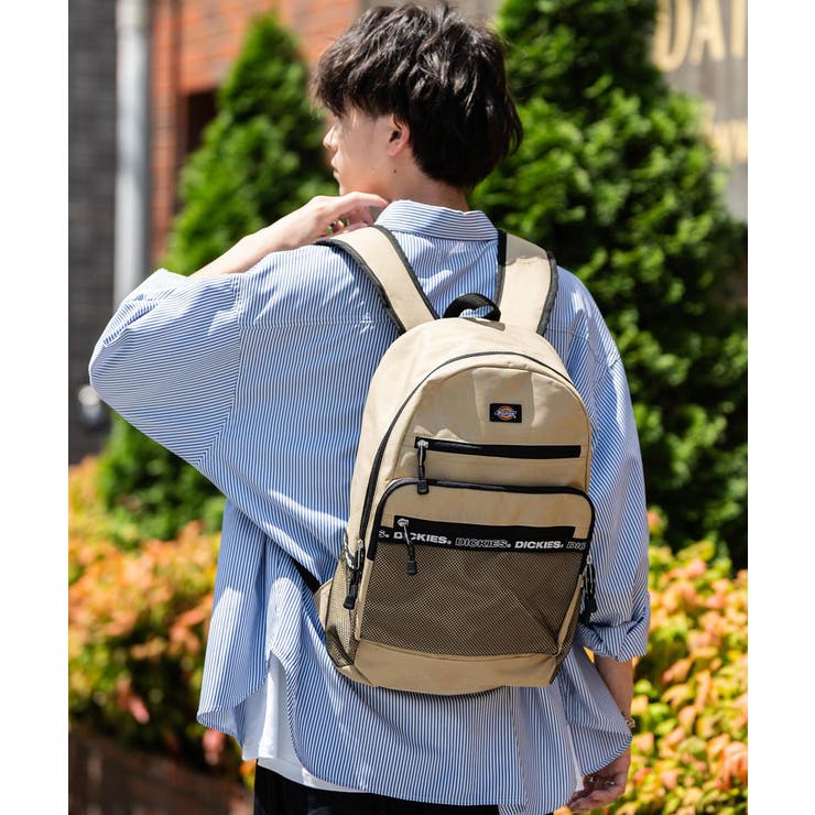 【Dickies】ストライプ バックパック ※送関込 Dickies バックパック ロゴテープ[品番：OE000008115]｜Rocky