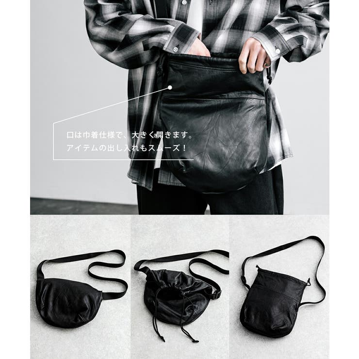 ショルダーバッグ 本革 巾着[品番：OE000008480]｜Rocky Monroe