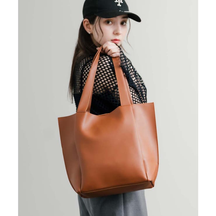 ブラウン | トートバッグ 肩掛け ポーチ | Rocky Monroe