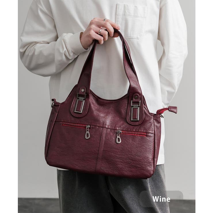 ワイン | ショルダーバッグ トート 2WAY | Rocky Monroe
