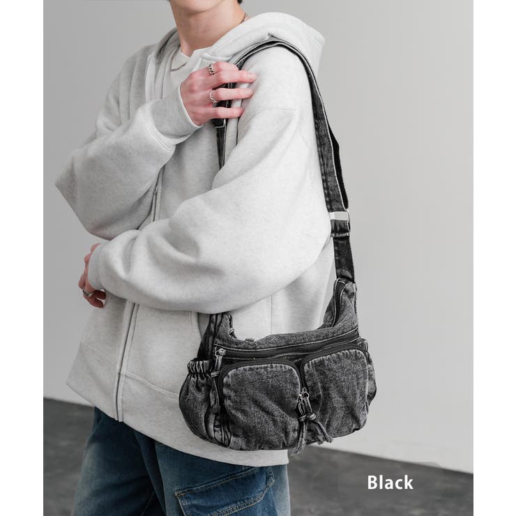 ブラック | ショルダーバッグ ヴィンテージ デニム | Rocky Monroe