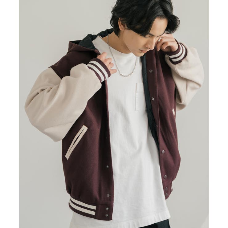 スタジャン ウールライク オーバーサイズ[品番：OE000006863]｜Rocky  Monroe（ロッキーモンロー）のメンズファッション通販｜SHOPLIST（ショップリスト）