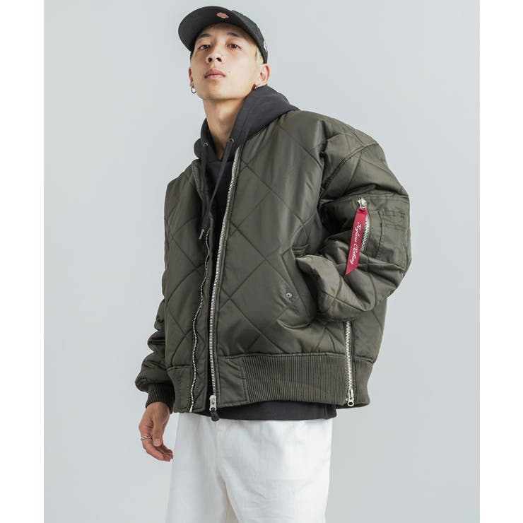 MA1フライトジャケット 中綿 キルティングブルゾン[品番：OE000006911