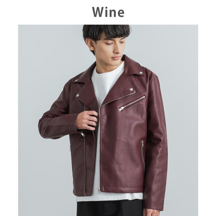 ライダースジャケット ダブル アウター[品番：OE000006916