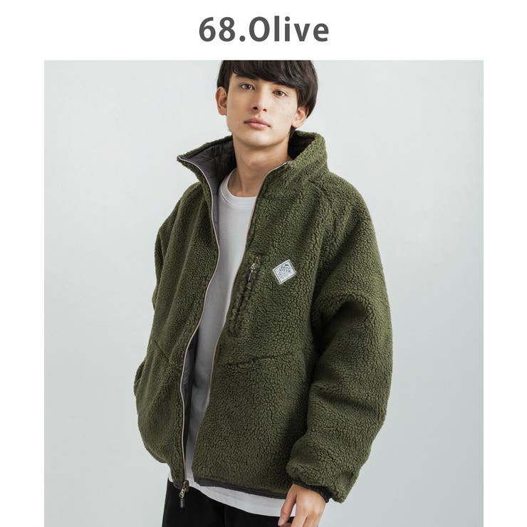 リバーシブルボアジャケット 2WAY中綿ブルゾン KRIFF[品番