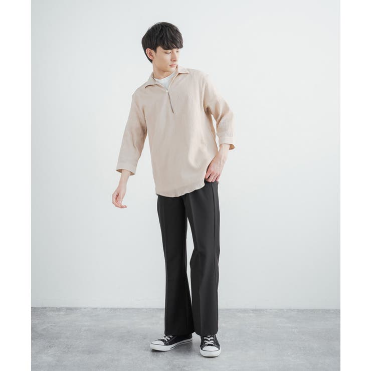 プルオーバーシャツ 七分袖 メンズ[品番：OE000006663]｜Rocky
