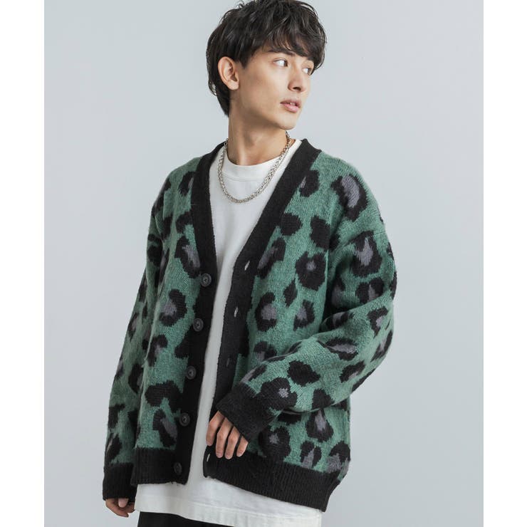 レオパードニットカーディガン セーター モヘアタッチ[品番：OE000006895]｜Rocky  Monroe（ロッキーモンロー）のメンズファッション通販｜SHOPLIST（ショップリスト）