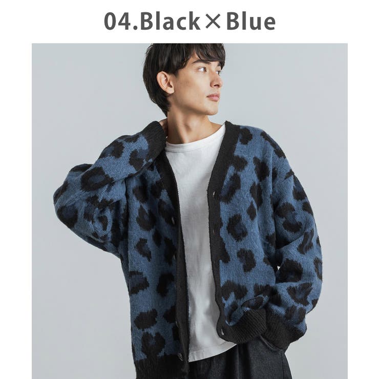 レオパードニットカーディガン セーター モヘアタッチ[品番：OE000006895]｜Rocky  Monroe（ロッキーモンロー）のメンズファッション通販｜SHOPLIST（ショップリスト）