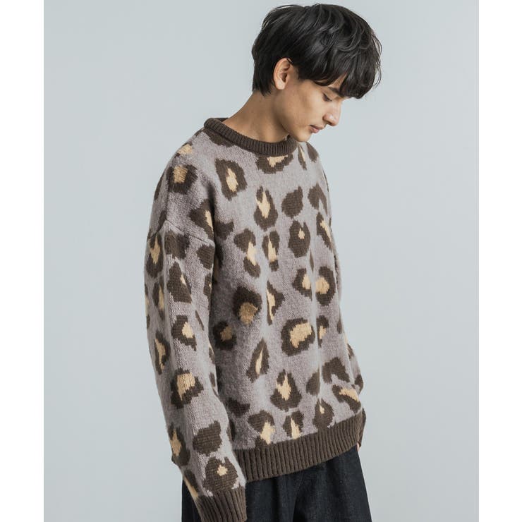レオパードニット プルオーバーセーター モヘアタッチ[品番：OE000006896]｜Rocky  Monroe（ロッキーモンロー）のメンズファッション通販｜SHOPLIST（ショップリスト）