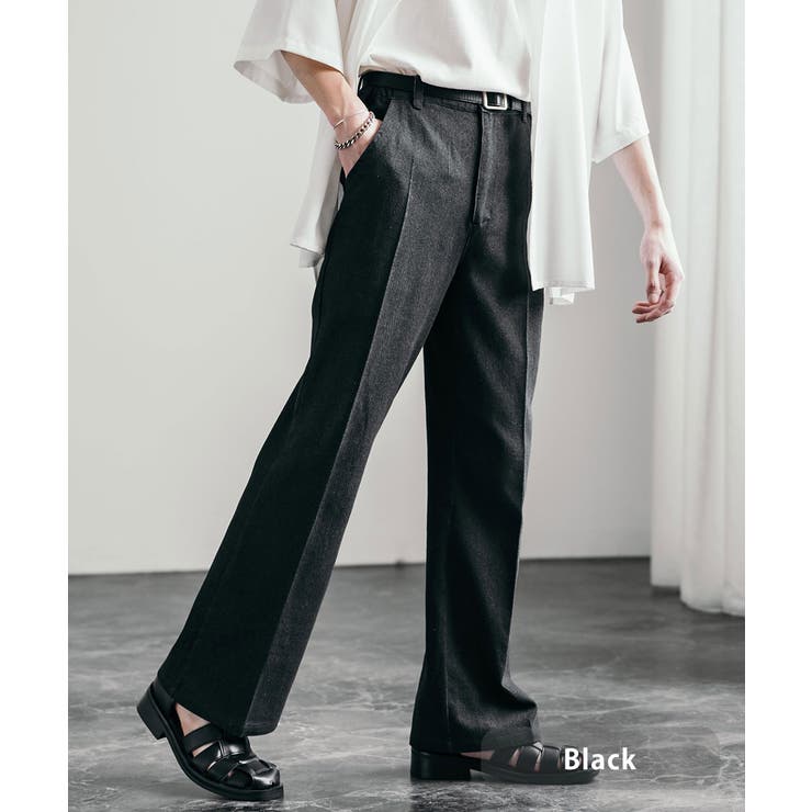 フレアパンツ デニム ワイド[品番：OE000007137]｜Rocky Monroe