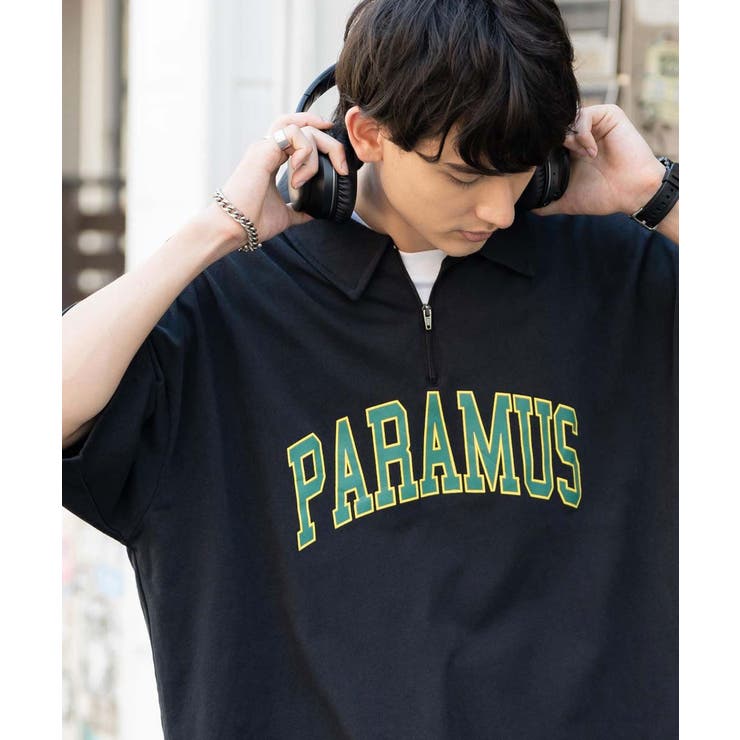 カレッジT ハーフジップTシャツ メンズ[品番：OE000006783