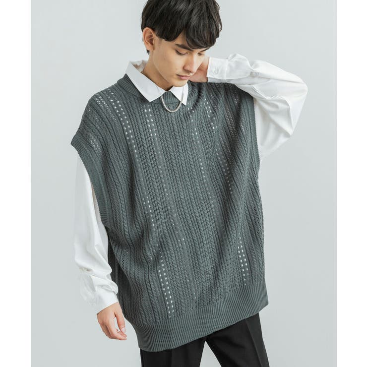 ニットベスト セーター 透かし編み | Rocky Monroe | 詳細画像15 