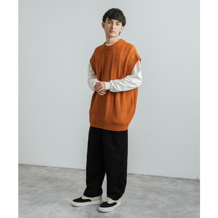 ニットベスト セーター 透かし編み[品番：OE000006862]｜Rocky