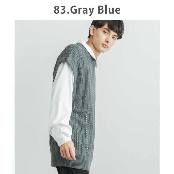 ニットベスト セーター 透かし編み | Rocky Monroe | 詳細画像6 