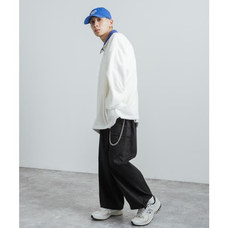 ブラックオーバーサイズフリーススウェット one size オーバーサイズ クルーネック スウェット[品番：OCGW0003302