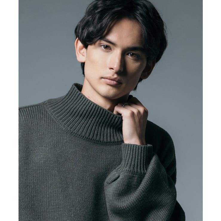 ニットセーター オーバーサイズ タートルネック[品番