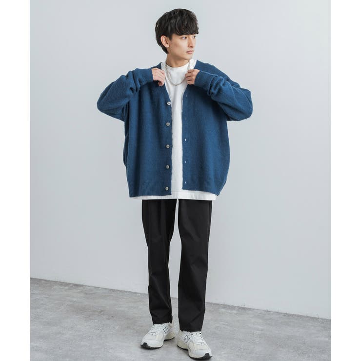 モヘアタッチカーディガン ニットセーター オーバーサイズ[品番