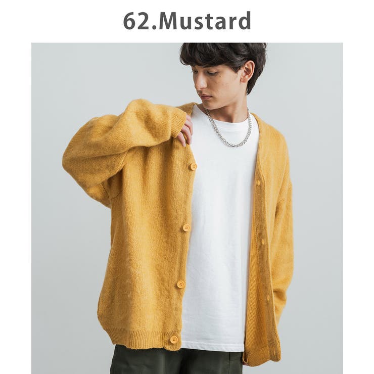 ニットカーディガン モヘアライクセーター オーバーサイズ[品番