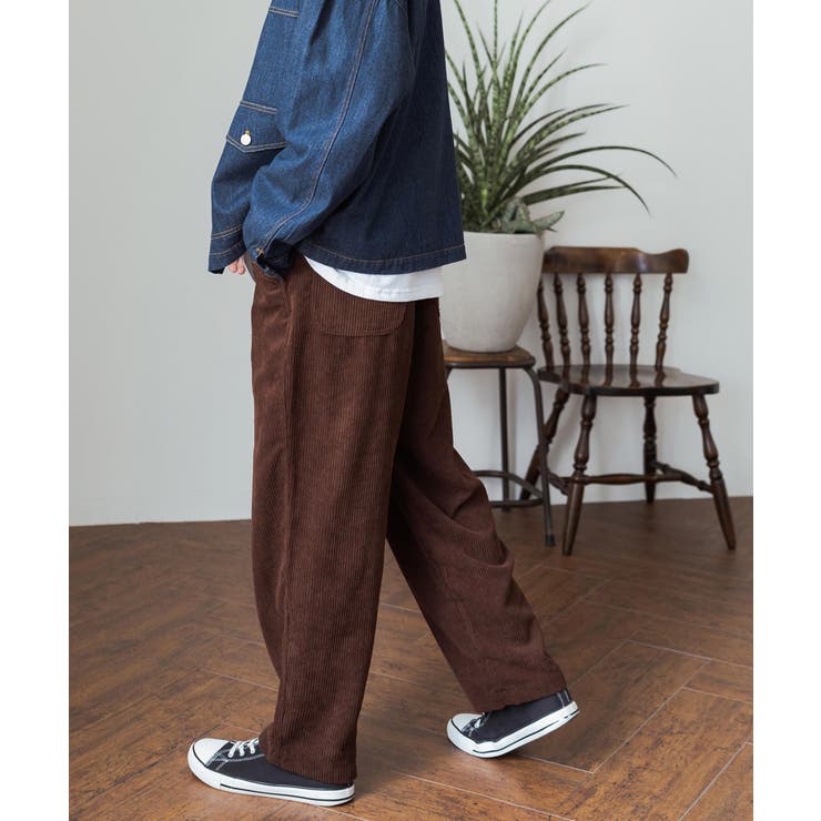 コーデュロイパンツ スケーターパンツ テーパード[品番