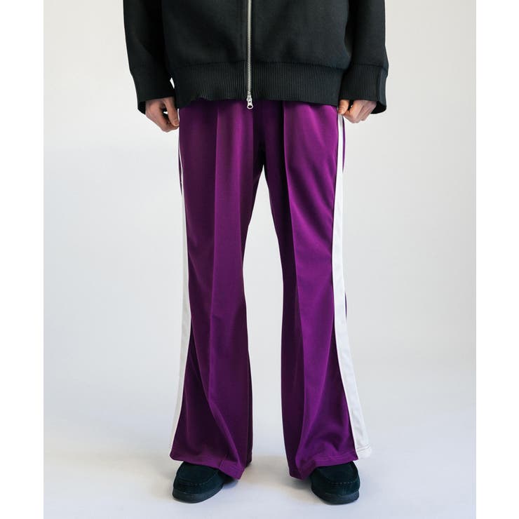 Needles パイピング フレア パンツ カラー ブラック×ピンク needlesフレアパンツ 【公式通販】