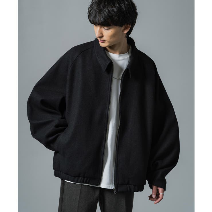 美品 Y's ウール ドルマンスリーブ コート ショート丈 ブラック ウールテックショート丈ブルゾン オーバーサイズドルマンスリーブ