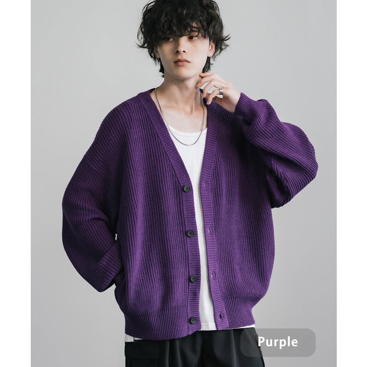 【美品】STONE カーディガンパープルブルーSサイズ 美品】STONE カーディガンパープルブルーSサイズ 美品】STONE