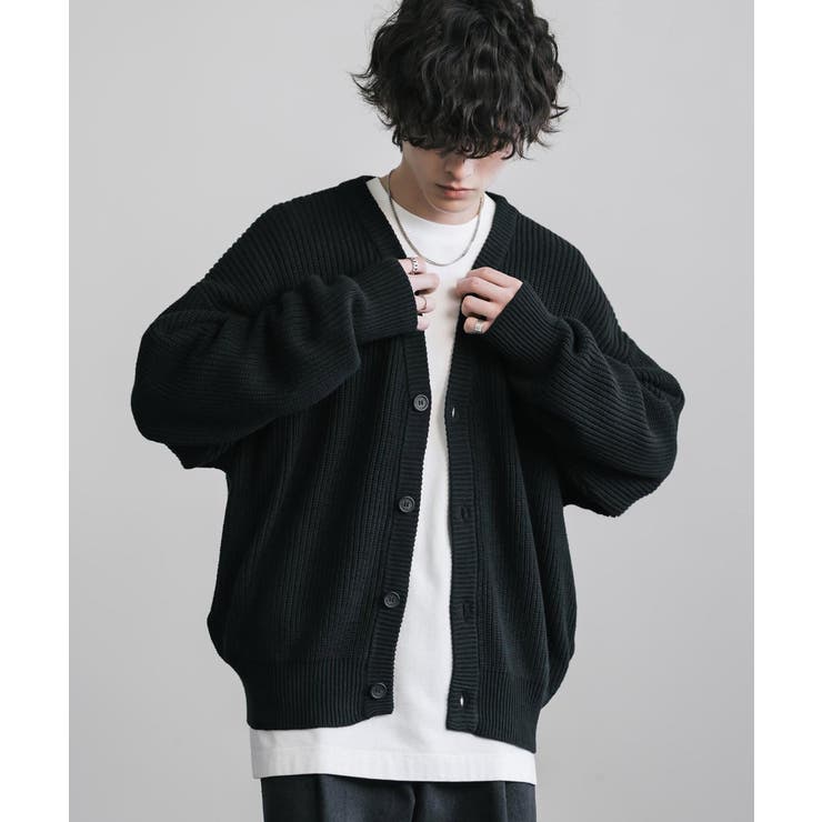 ニットカーディガン ウォッシャブル 片畦編み | Rocky Monroe | 詳細画像3 