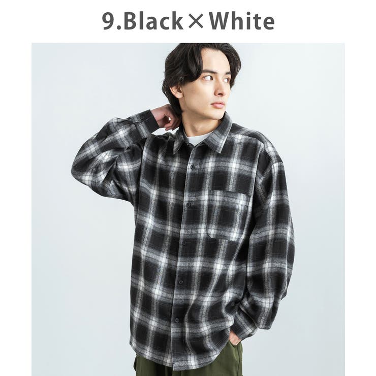 ネルシャツ オンブレチェック フランネル[品番：OE000007122]｜Rocky