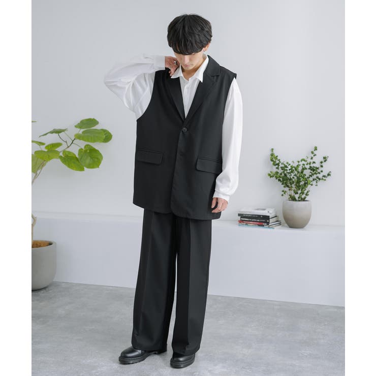 テーラードベスト テーラーカラー ジレ[品番：OE000007180]｜Rocky