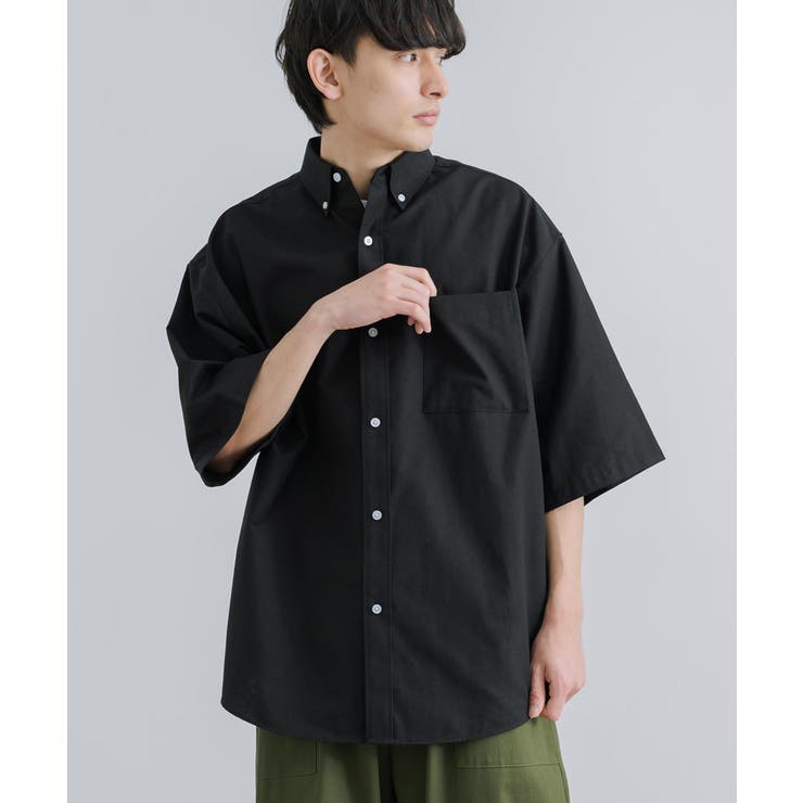 メンズ 半袖シャツ 羽織り ビッグシルエット Y02553 MinoriTY オーバーサイズ シャツジャケット メンズ シャツ 半袖