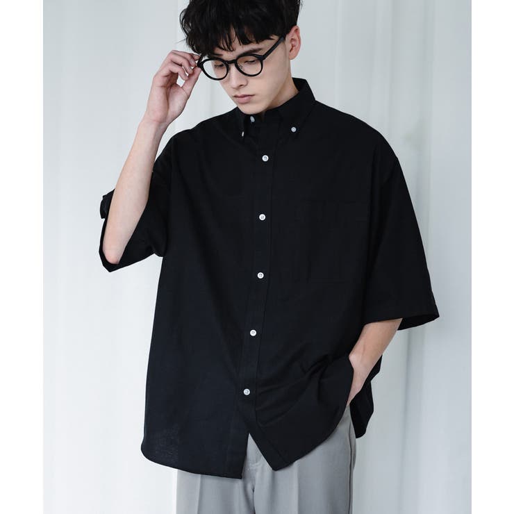 メンズ 半袖シャツ 肩落ち バラ ローズ ビッグシルエット G00317 aa-1534.jpg
