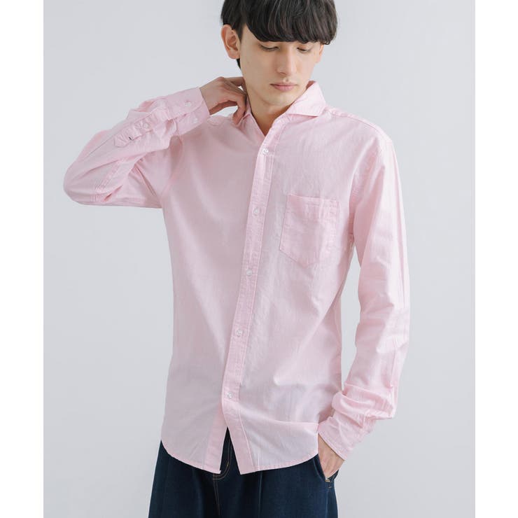 綿麻シャツ 長袖 ホリゾンタルカラー | Rocky Monroe | 詳細画像29 