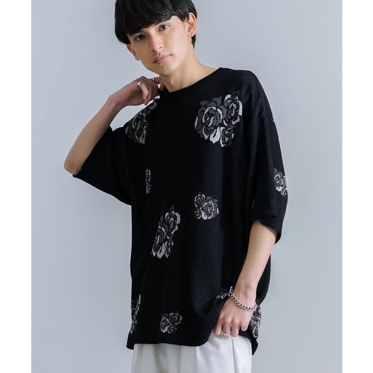 クルーネックサマーニット 5分袖セーター プルオーバー | Rocky Monroe | 詳細画像12 