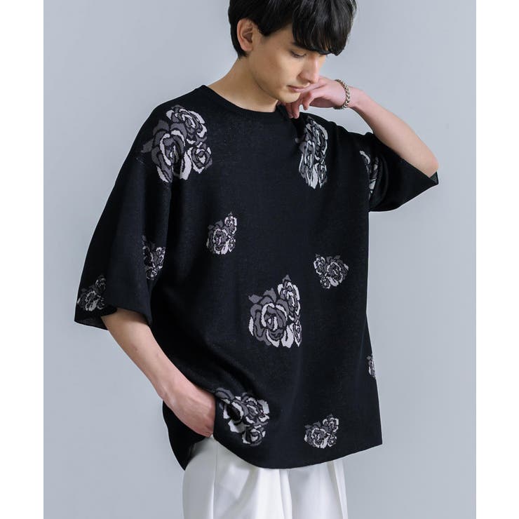 クルーネックサマーニット 5分袖セーター プルオーバー | Rocky Monroe | 詳細画像14 