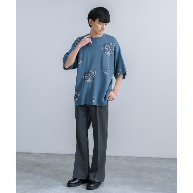 クルーネックサマーニット 5分袖セーター プルオーバー | Rocky Monroe | 詳細画像16 