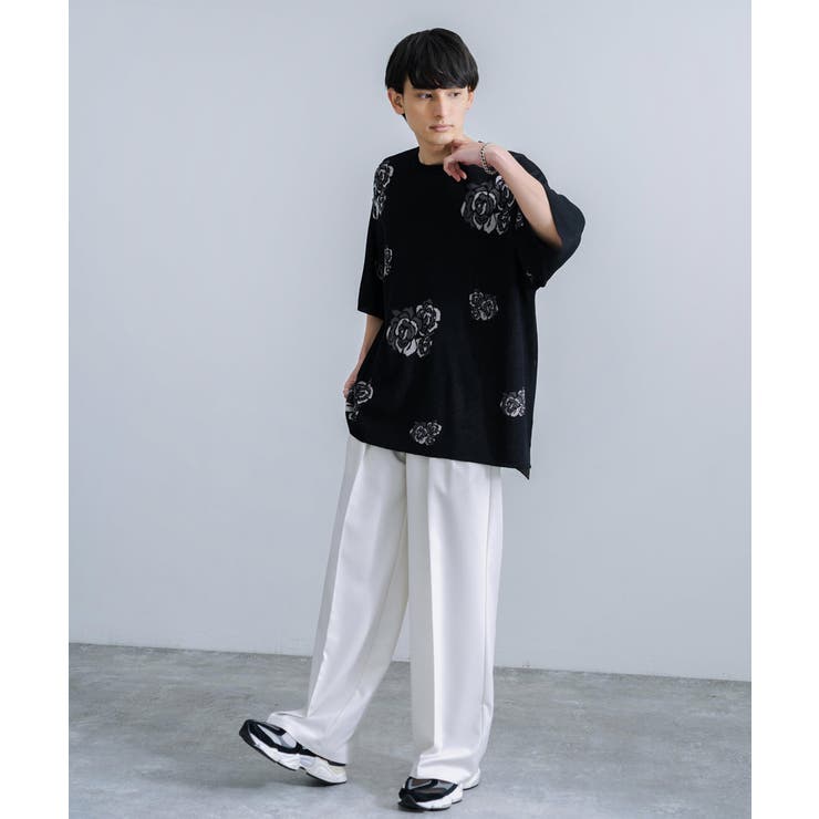 クルーネックサマーニット 5分袖セーター プルオーバー | Rocky Monroe | 詳細画像18 