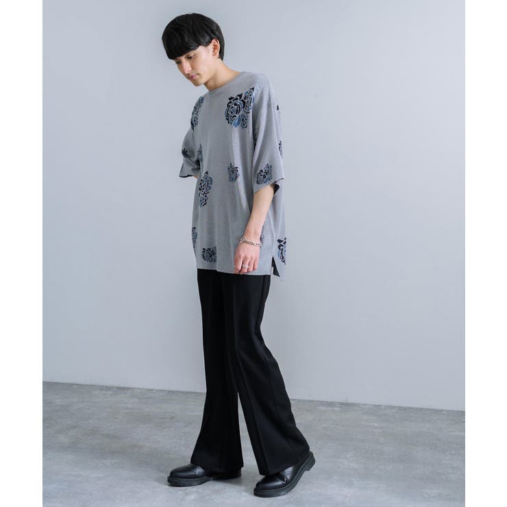 クルーネックサマーニット 5分袖セーター プルオーバー | Rocky Monroe | 詳細画像20 